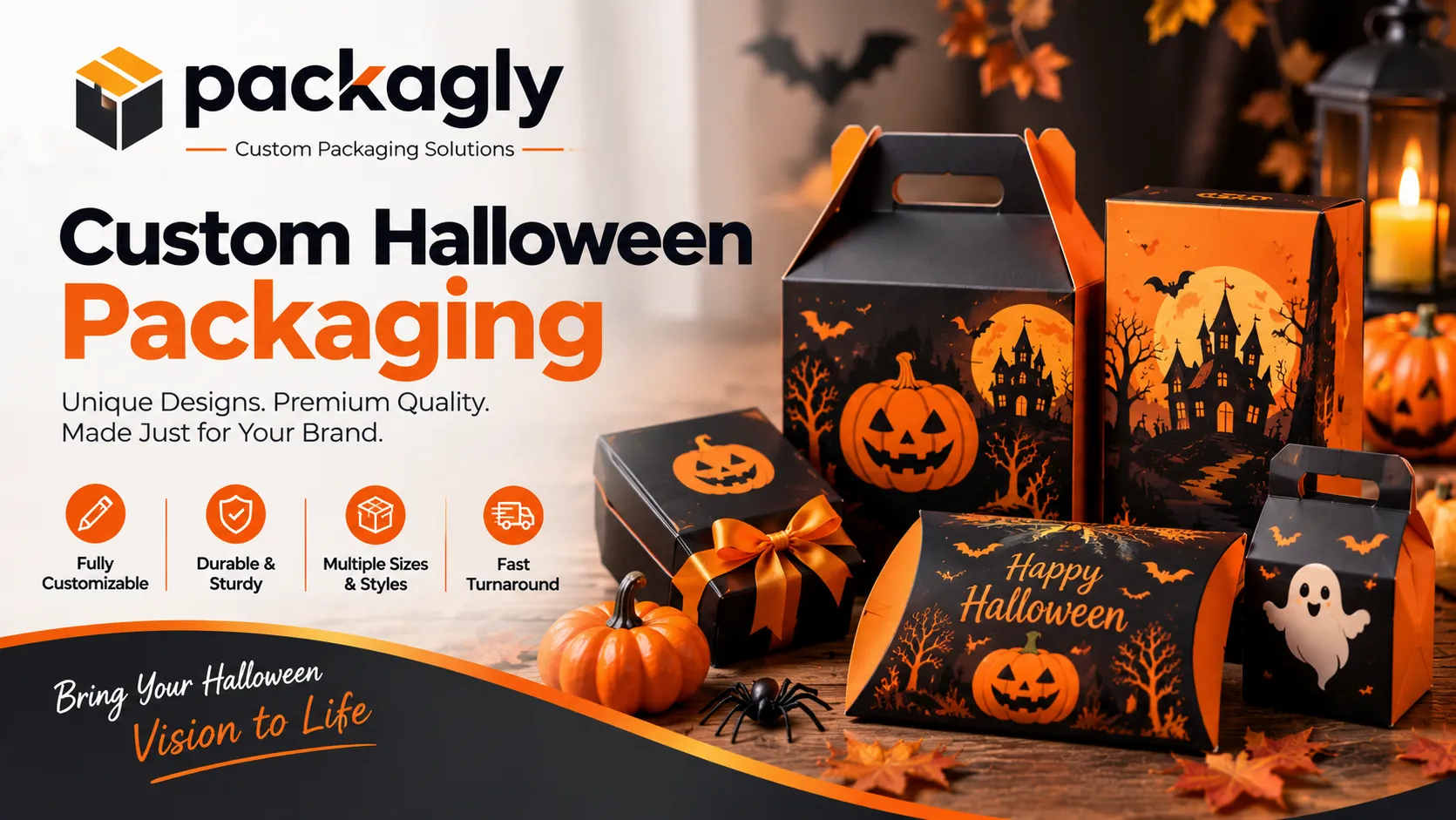 Custom Halloween Packaging for Gifts, Treats and Retail